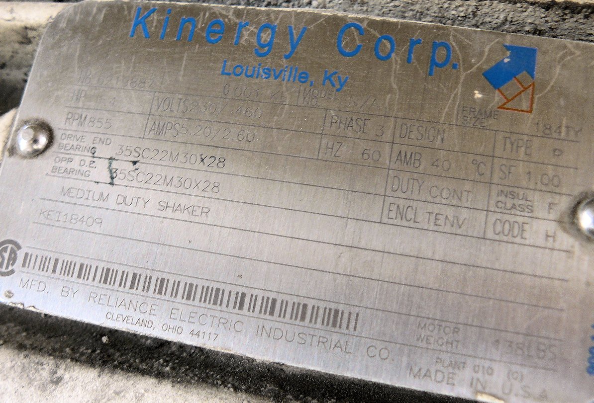 Kinergy Corp. 24" W X 8' L Vibrating Driven Feeder, Model Kdf-24-hd, 1.4 Hp Motor)